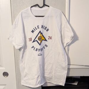 Mile High Playoffs 2024 White Graphic Tee/Denver Nuggets